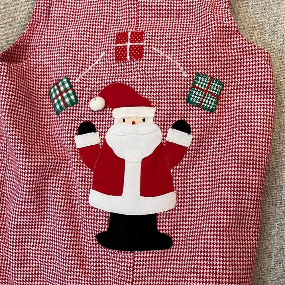 Funtasia! too 4T Red/White Reversible Santa/Rocking Horse Jon Jon Overall NWT